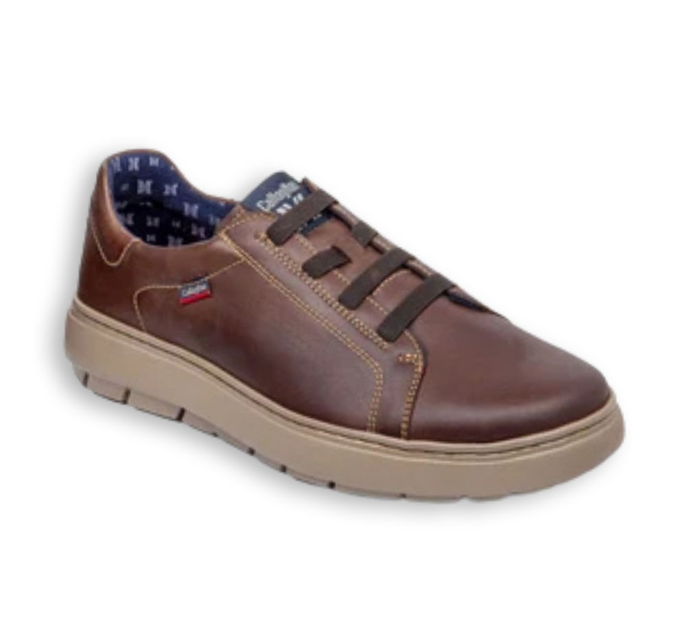 Callaghan deportivo de piel marrón para hombre