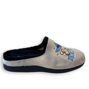 Flossy zapatilla de casa hombre Papá gris abierta