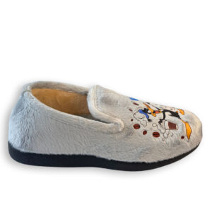 Flossy zapatilla de casa hombre cerrada café gris