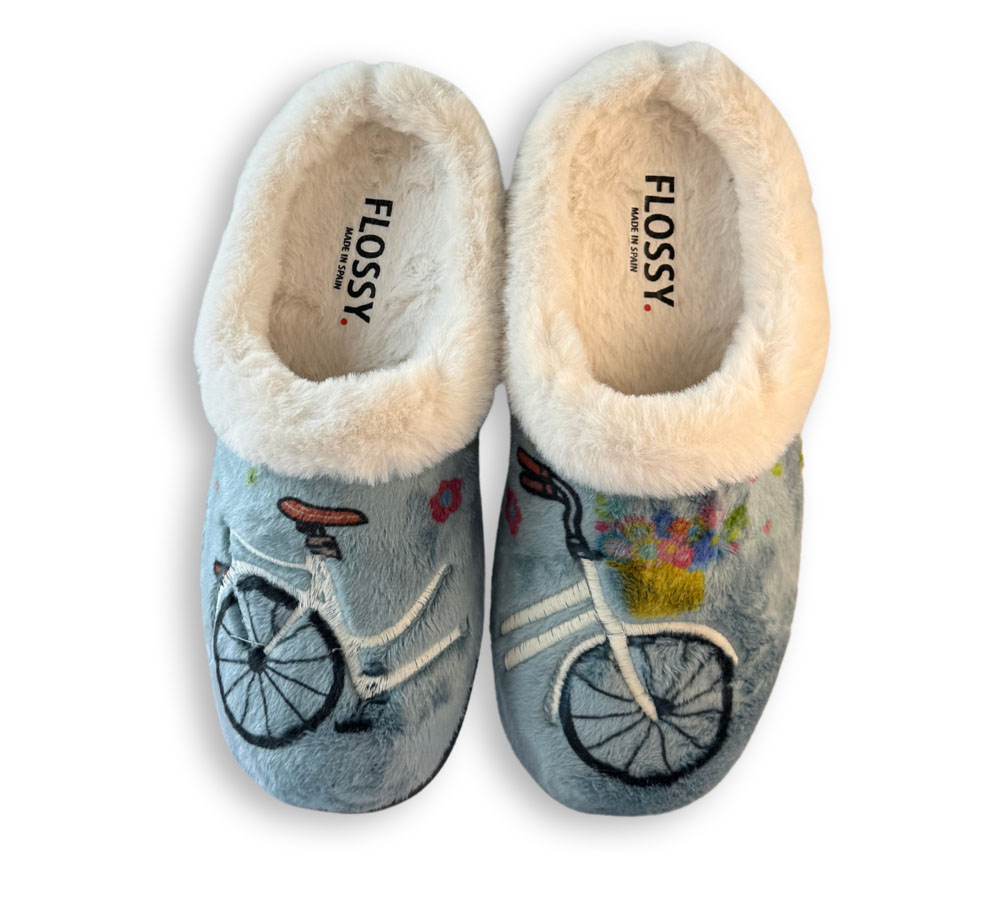 Flossy FL396 zapatilla de casa mujer bicicleta azul vista superior