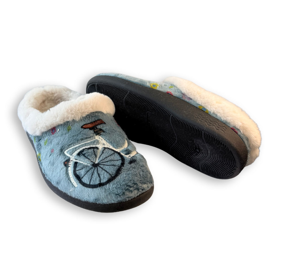 Flossy FL396 zapatilla de casa mujer bicicleta azul vista suela