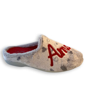 Marpen Slippers zapatilla de casa mujer gris Amor