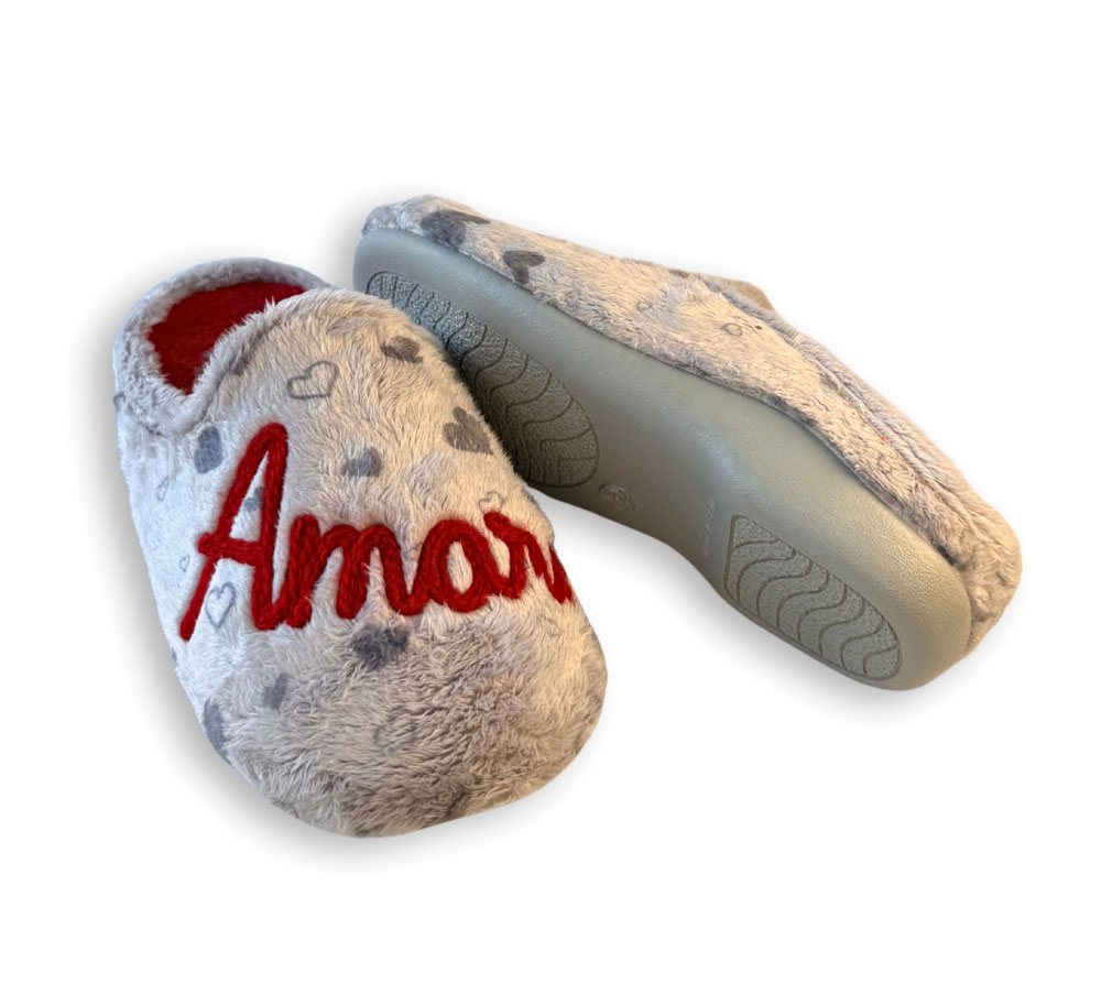 Marpen Slippers zapatilla de casa mujer gris vista de suela