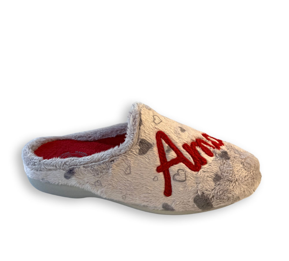 Marpen Slippers zapatilla de casa mujer gris Amor