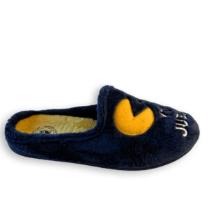 Marpen Slippers zapatilla de casa abierta hombre azul marino vista lateral