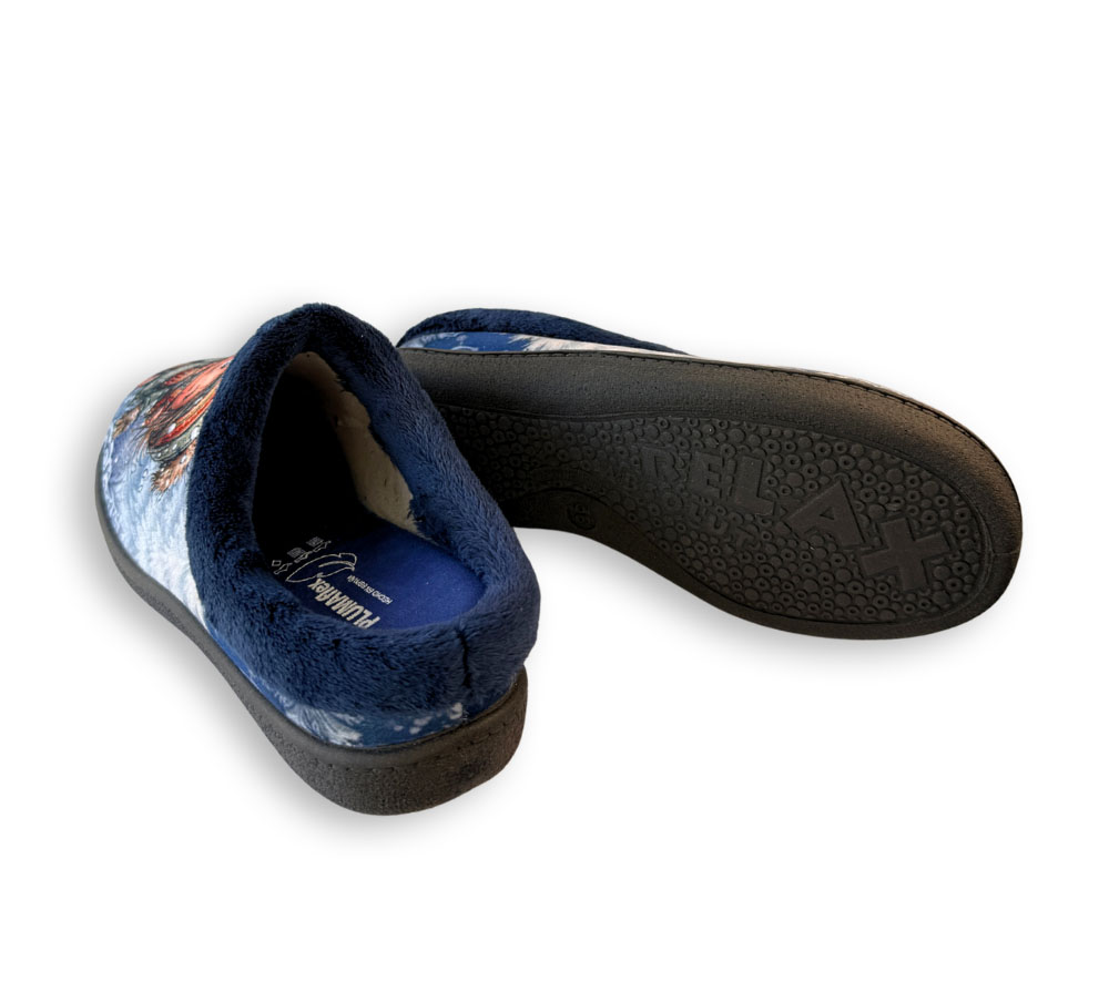 Plumaflex zapatilla de casa mujer oso polar azul suela antideslizante