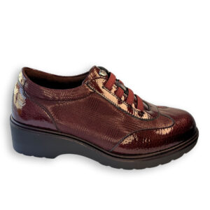 Pitillos zapato mujer burdeos elásticos