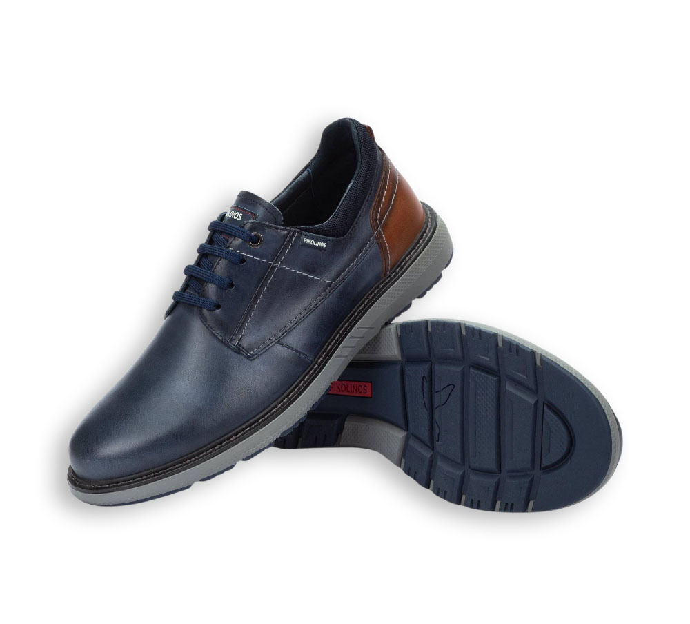 Pikolinos Bilbao zapato hombre azul suela ligera