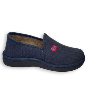 Salvi Confort zapatilla hombre azul vista lateral