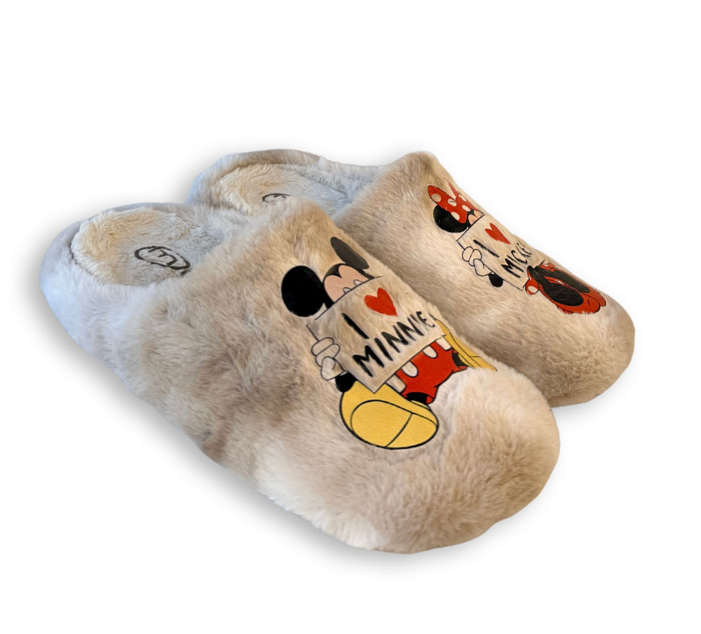 Zapatillas Muro Minnie mujer beige vista frontal