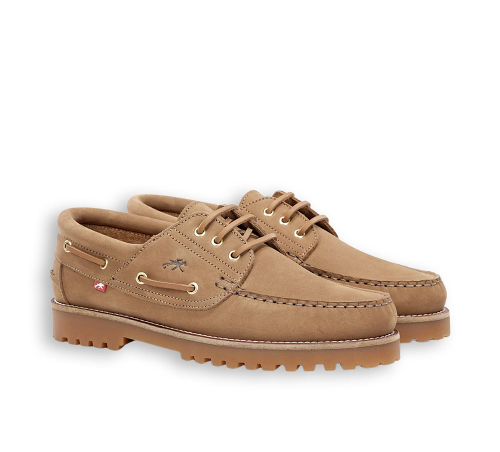 Fluchos Scott náutico hombre marrón lateral