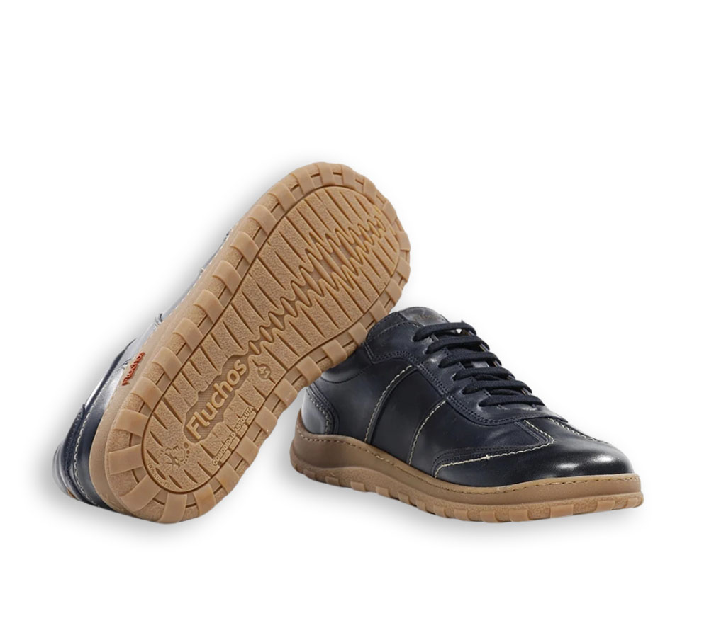 Deportivo de piel azul Fluchos Jerry hombre suela