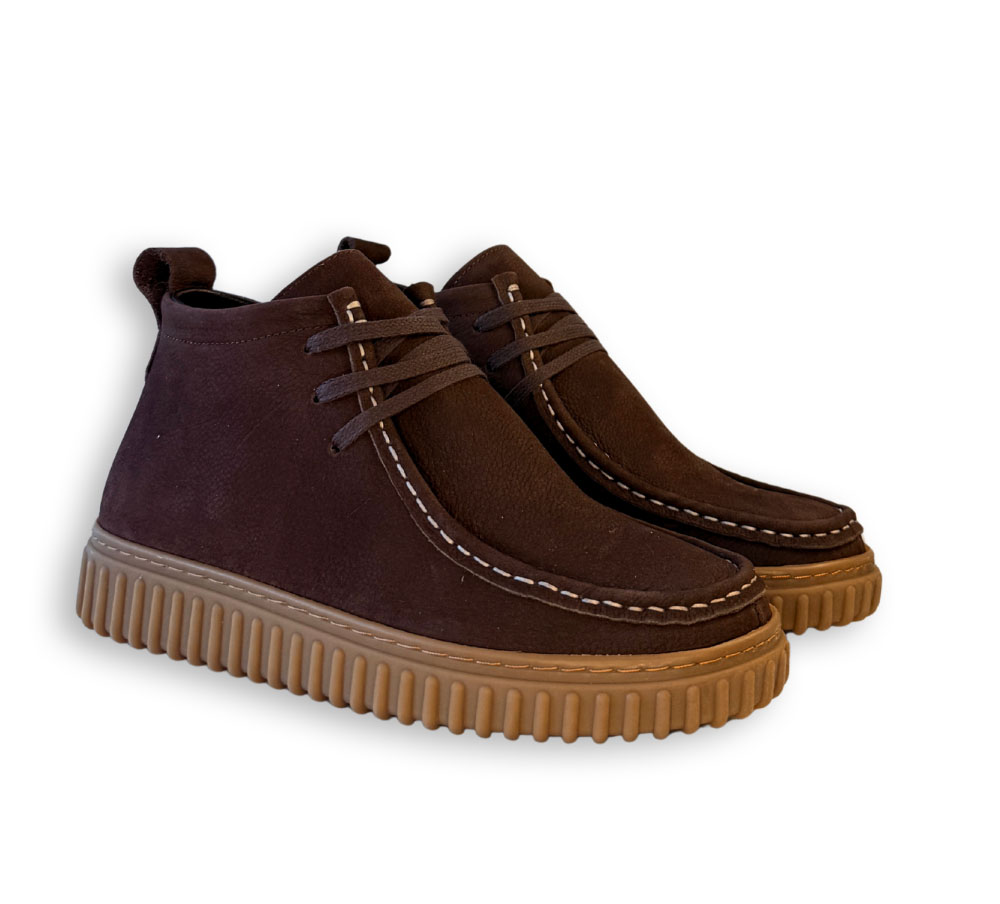 Botines wallaby mujer marrones de piel 48+Hours