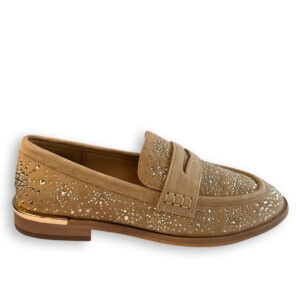 Mocasín mujer pedrería beige Alma en Pena