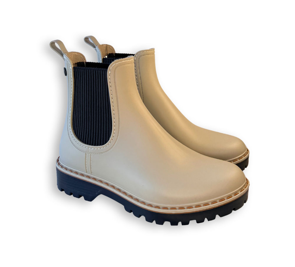 Botín de agua mujer beige Igor Trak Tri lateral