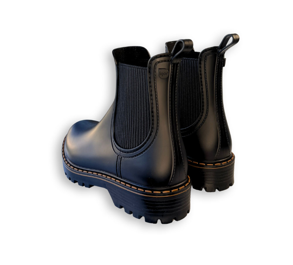 Botas de agua mujer negras Igor Trak Tri