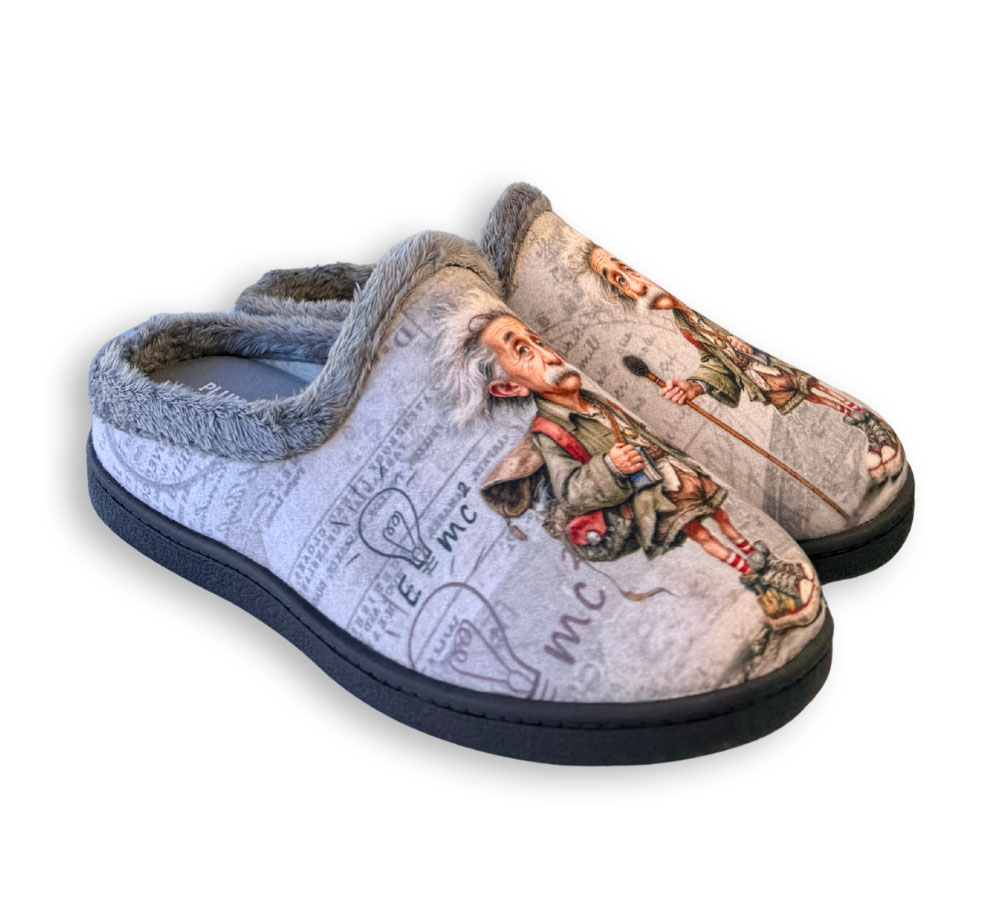 Zapatilla de casa Plumaflex Einstein hombre vista lateral