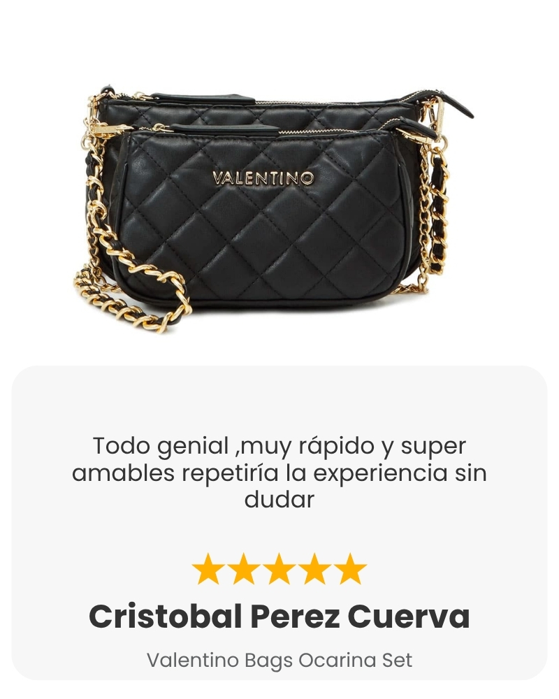 Reseña de cliente sobre bolso Valentino Bags Ocarina negro en Puntera Zapatos