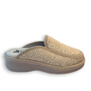 Salvi Confort zapatilla de casa mujer beige con cuña