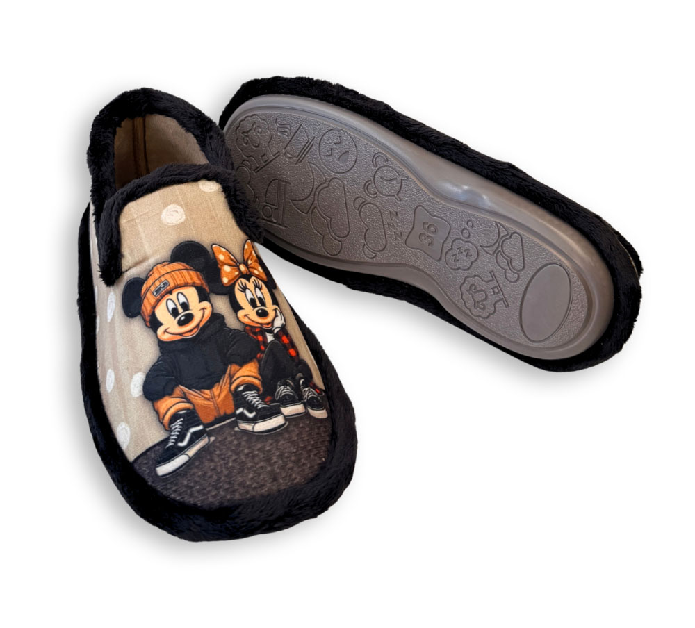 Zapatilla de casa mujer ZEL'S beige Mickey Minnie