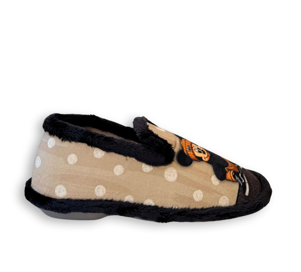 Zapatilla cerrada mujer ZEL'S beige Mickey Minnie