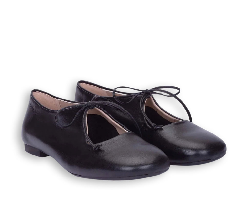 Bailarinas Wonders Angelito negras con lazada fina