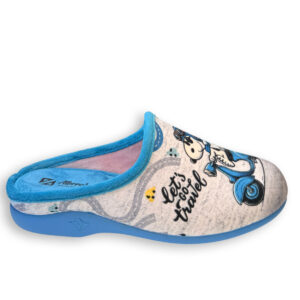Zapatillas de casa Snoopy Alberola para mujer en azul