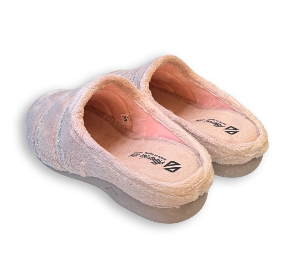 Zapatillas Alberola mujer rosas destalonadas con interior suave