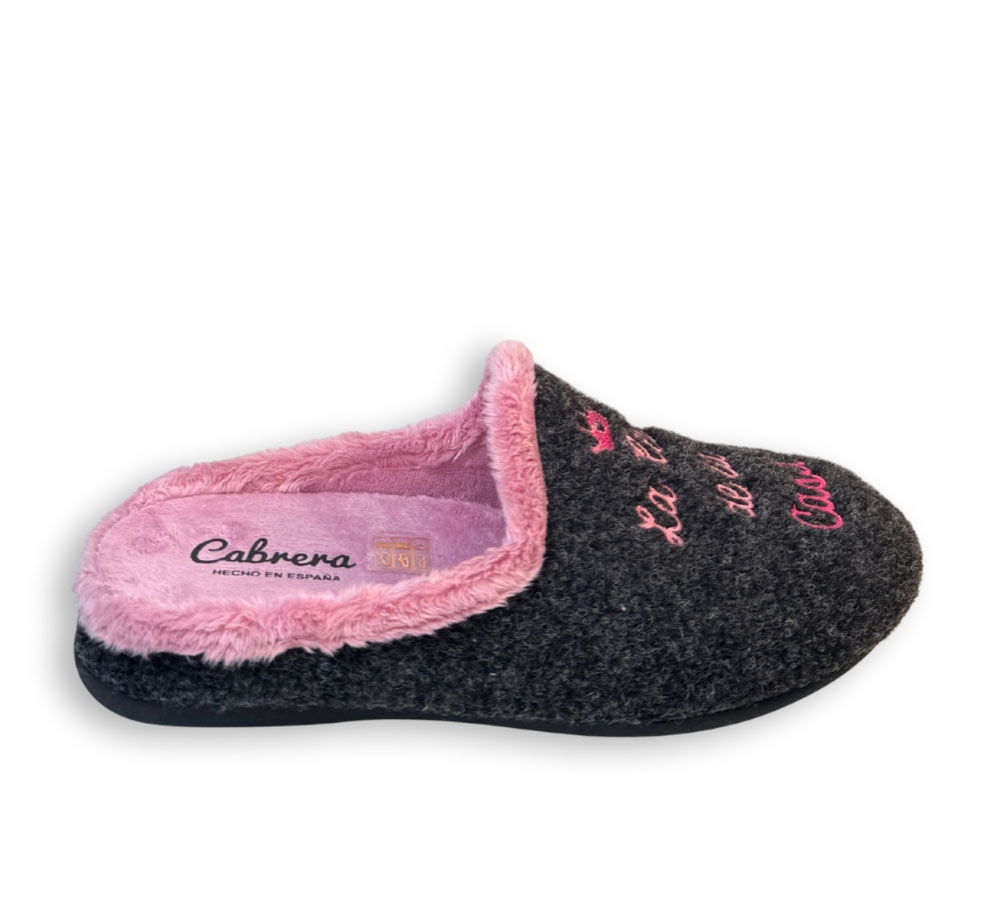 Zapatillas de casa mujer grises Cabrera