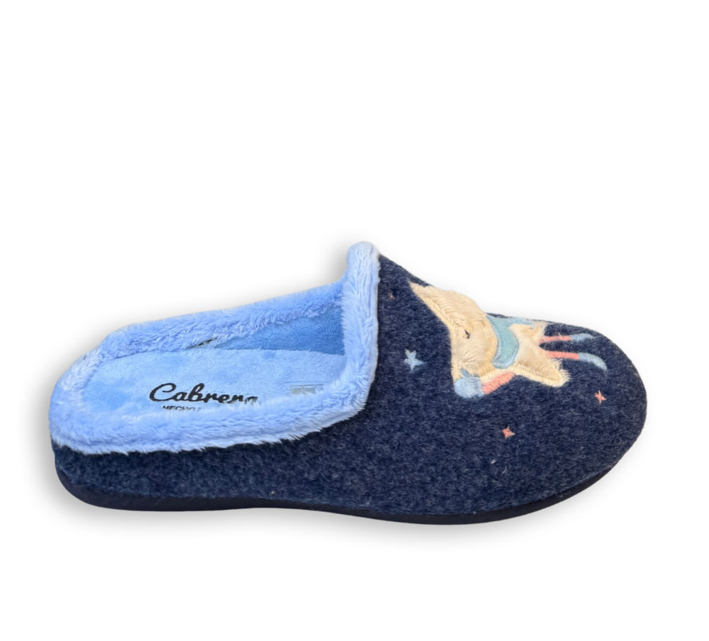 Zapatillas de casa mujer Cabrera azules Hello Winter