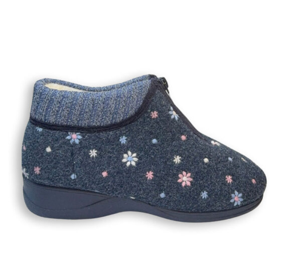 Zapatillas de casa mujer altas Javer azules