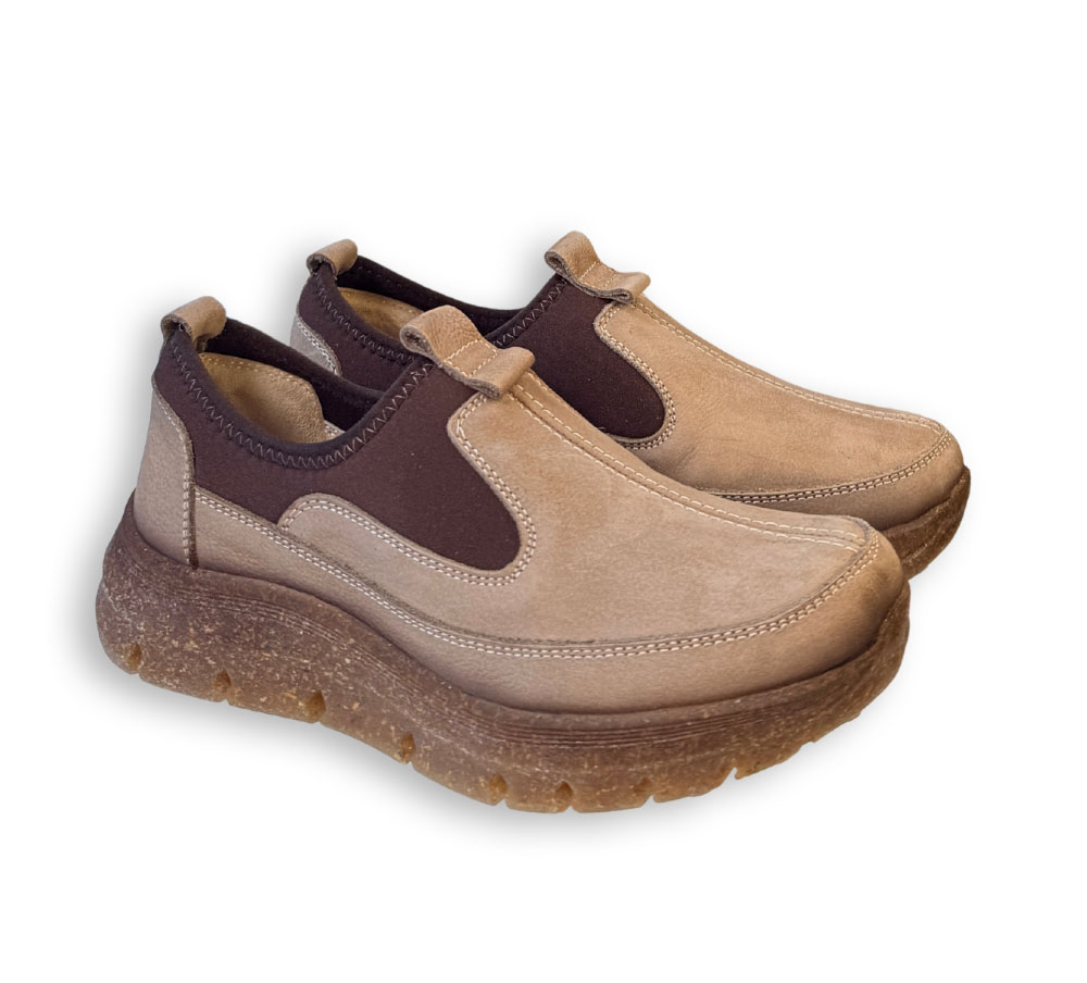 Zapatos 48+Hours mujer taupe con suela gruesa dentada